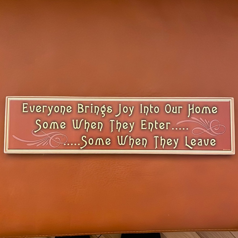 NWT Fun wall plaque